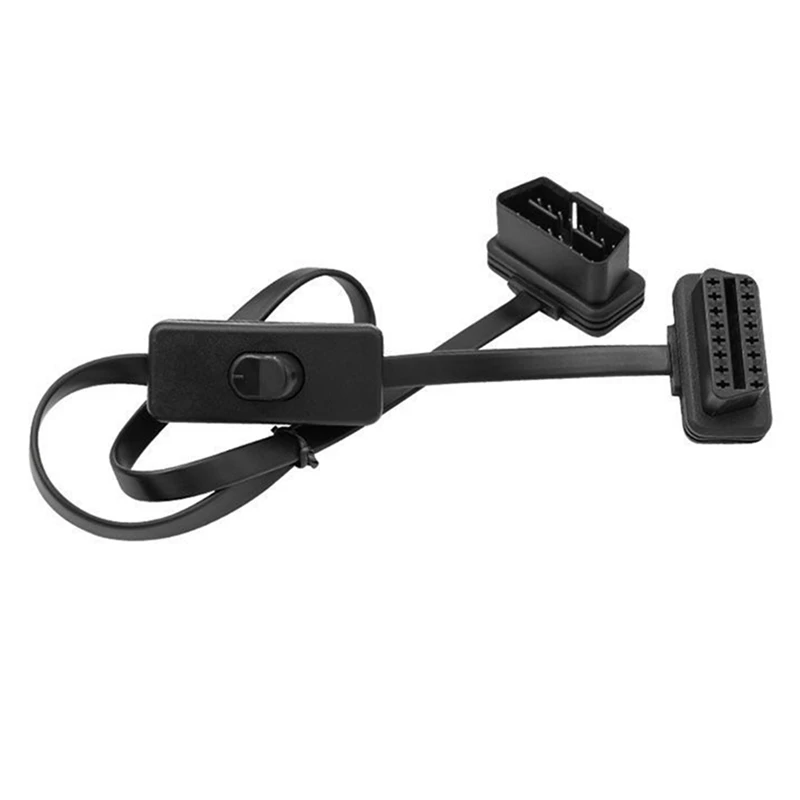 

Плоский + тонкий OBD2 OBDII 16Pin штекер-гнездо ELM327 диагностический Удлинительный кабель