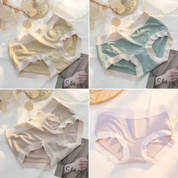 4Pcs/Set Women's Panties Modal Underwear Female Comfortable Seamless Sexy Lingerie Intimates Underpants Briefs Girls Solid M-XL 10