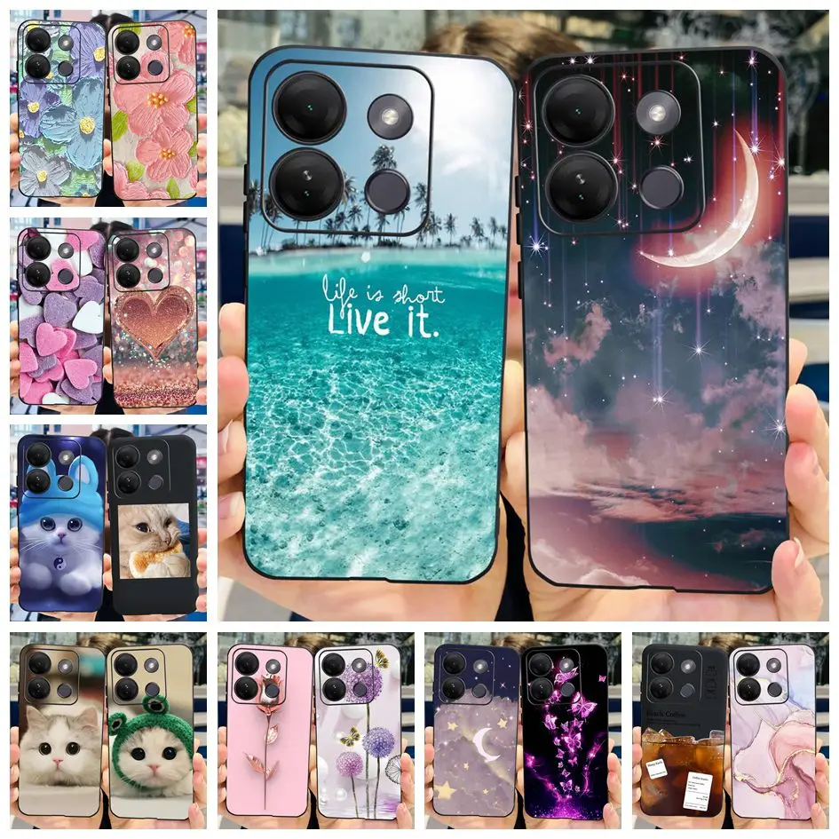 Stylish Patterned Soft Silicone Phone Back Cover