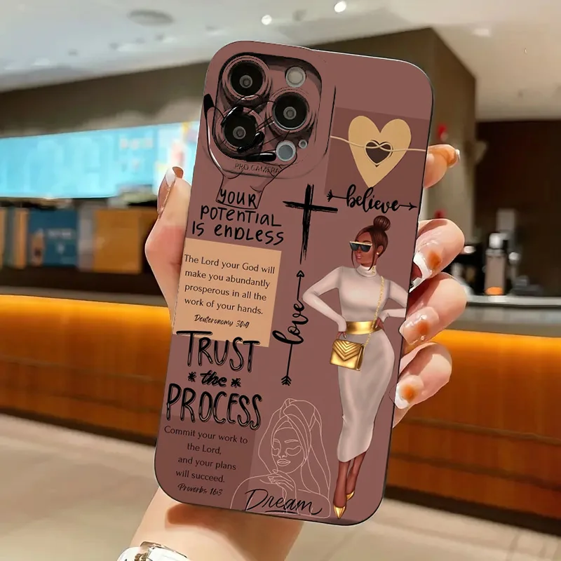 Stylish Girl Illustration Phone Case - Chic Art Back Cover