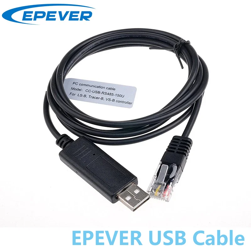 Cavo Di Comunicazione Epever Da Usb A Rs-485 Pc 1.5M Per Controller Di Carica Solare Mppt Con Connettore Rj45 (Cc-Usb-Rs485-150U)