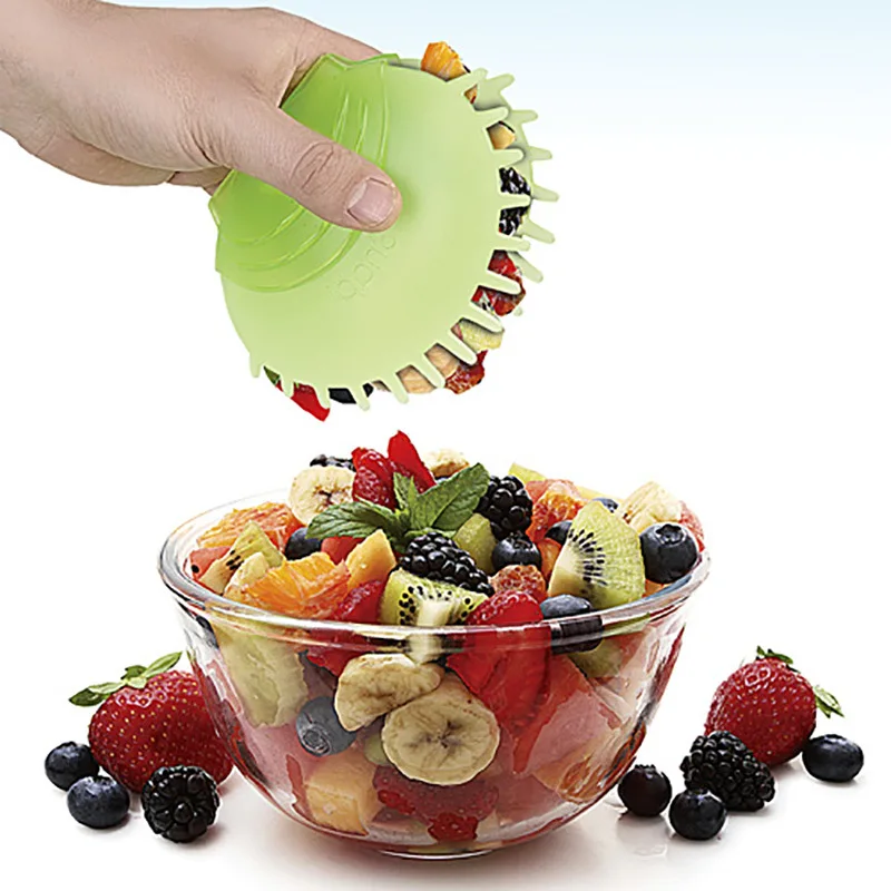 4pcs random color New Single handed Shell Salad Clip Snapit Salad Clip Small and Lightweight for Home Cafeteria