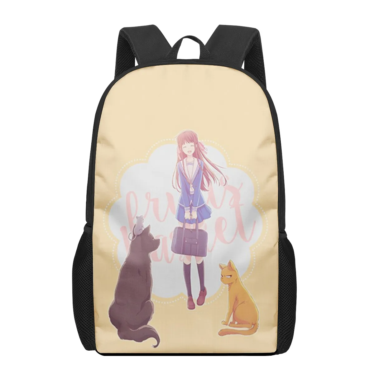 Anime Fruits Basket 3D Pattern School Bag for Children Girls Boys Casual Book Bags Kids Backpack Boys Girls Schoolbags Bagpack