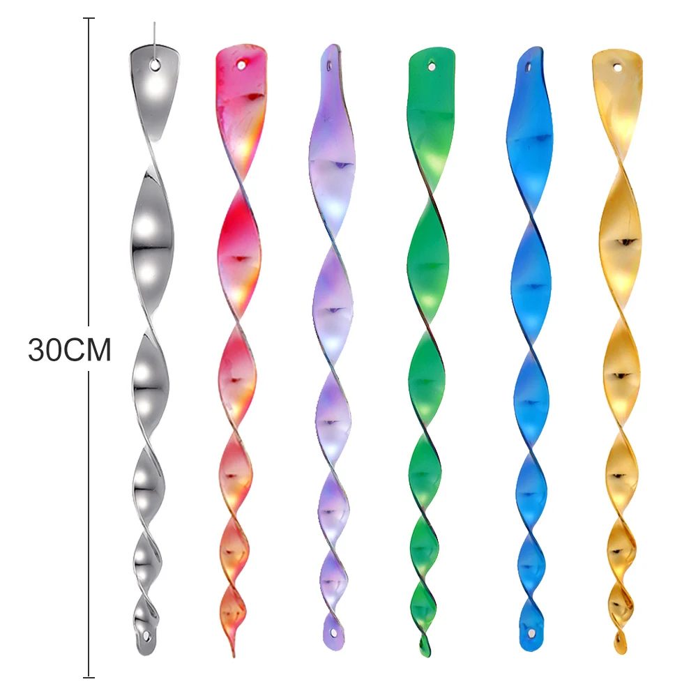 Bird Deterrent Stick Waterproof Rotating Wind Chime Convenient Bird Repelling Wind Chime with Lanyard for Garden Decoration