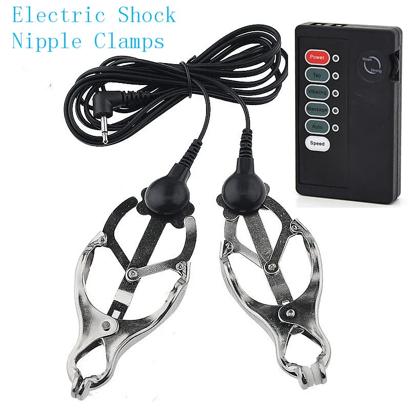 Body Massage Clitoris Clips Stimulation Medical Themed Toys Electric Shock Nipple Clamps Accessory Breast Sex Toys Couple
