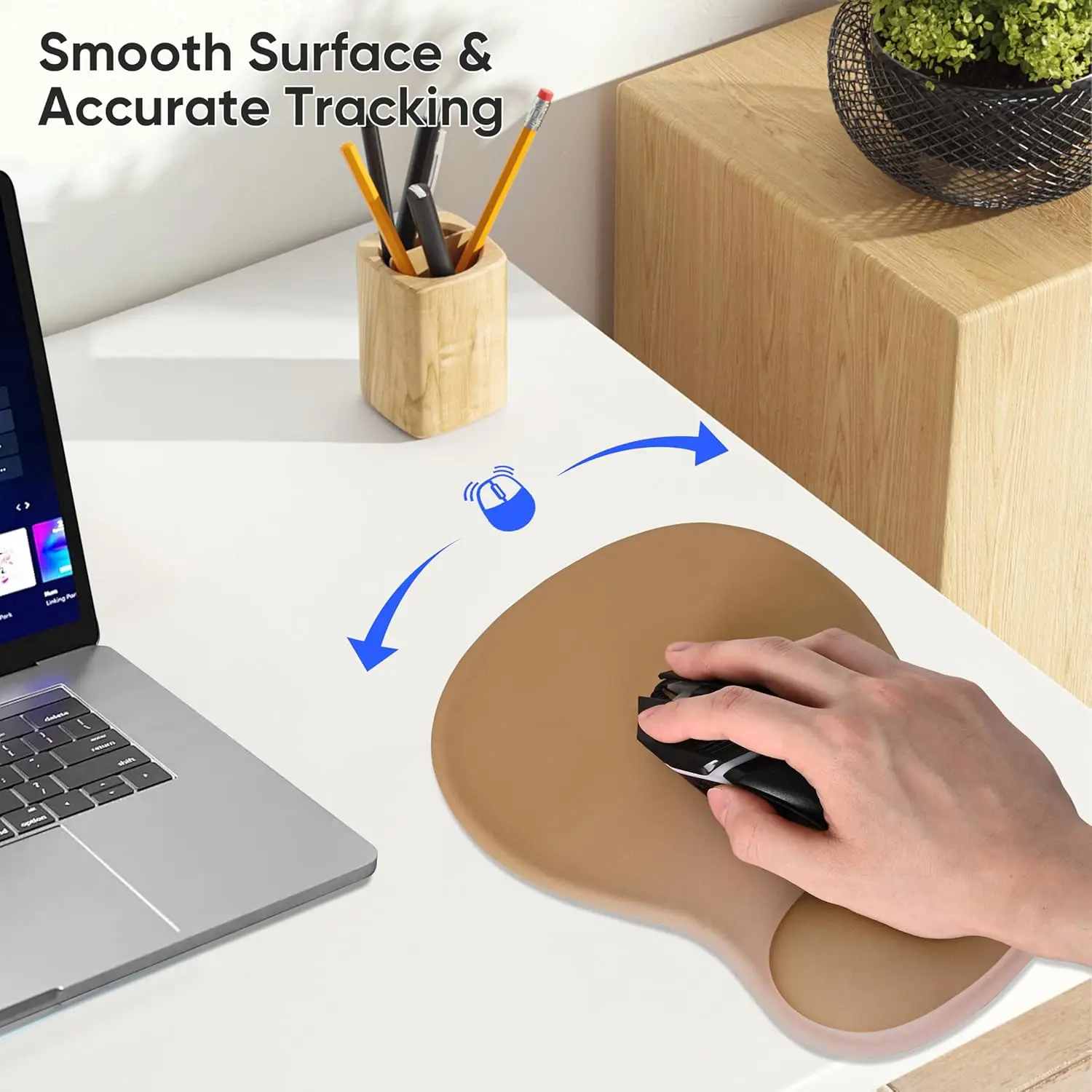 Ergonomic Gel Wrist Rest Mouse Pad with Non-Slip Base for Comfortable Use