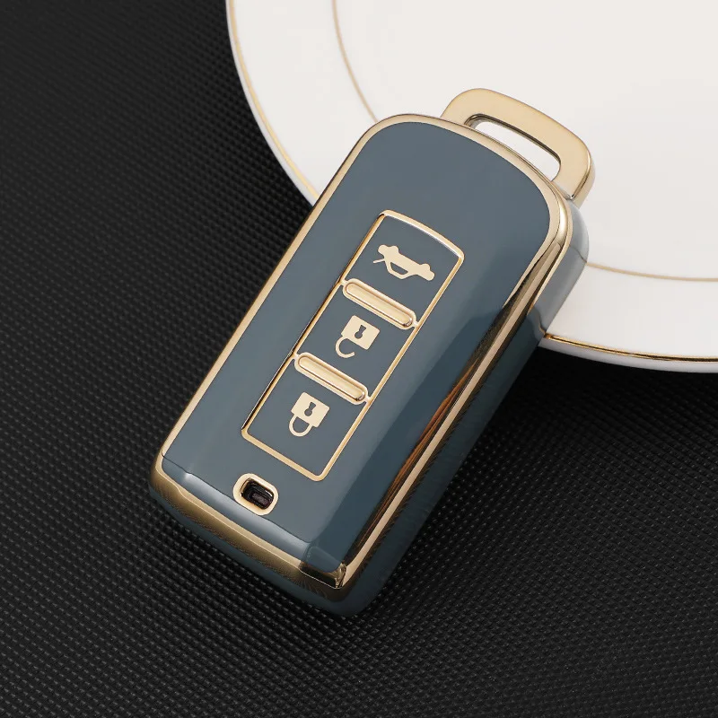 

New TPU Car Remote Key Case For Mitsubishi Outlander ASX LANCER Pajero Sport Eclipse Cross Key Cover Shell Fob Accessories