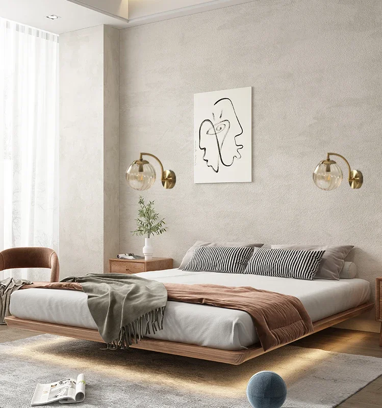 Modern Led Wall Lamp color Glass wall Light Nordic Minimalist Living Bedroom Bedside Sconce Dining Kitchen Indoor Light Fixture 3