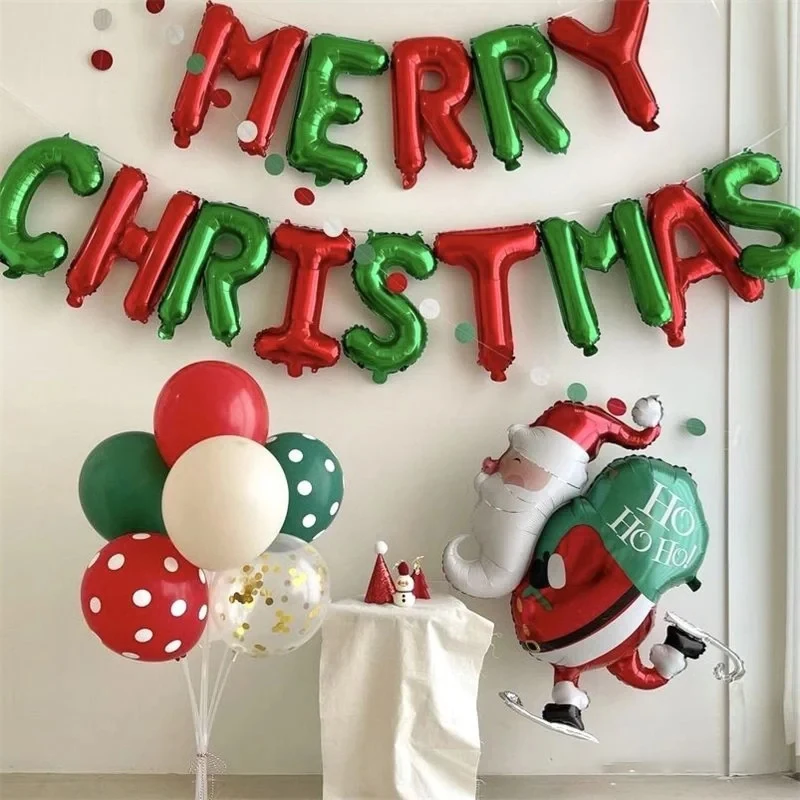 JOYEUX NOEL Ballons Lettres Or