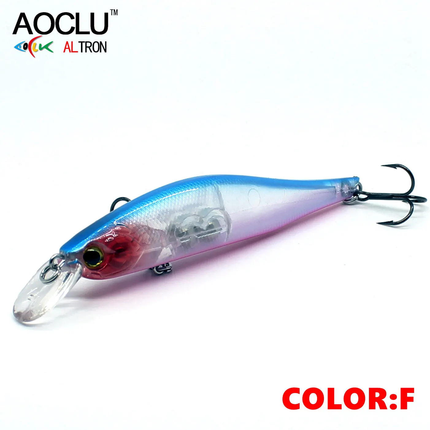 Aoclu-Sinking Wobbler Hart köder, Elritze Kurbel, Tauch tiefe 1,2 m Angel köder, Long Cast VMC Haken, Forellen killer Qualität, 95mm, 13g – Detail 15