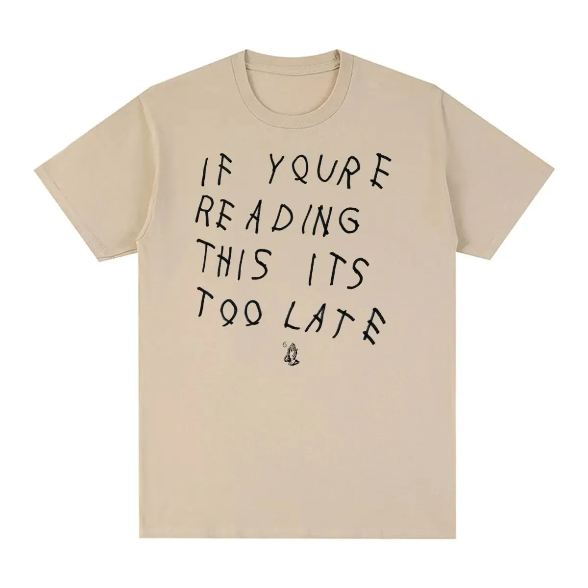 

Men's Summer Drake, If You're Reading This, It's Too Late Printed Vintage T-Shirt Hip-Hop Cotton Men's Women's Top