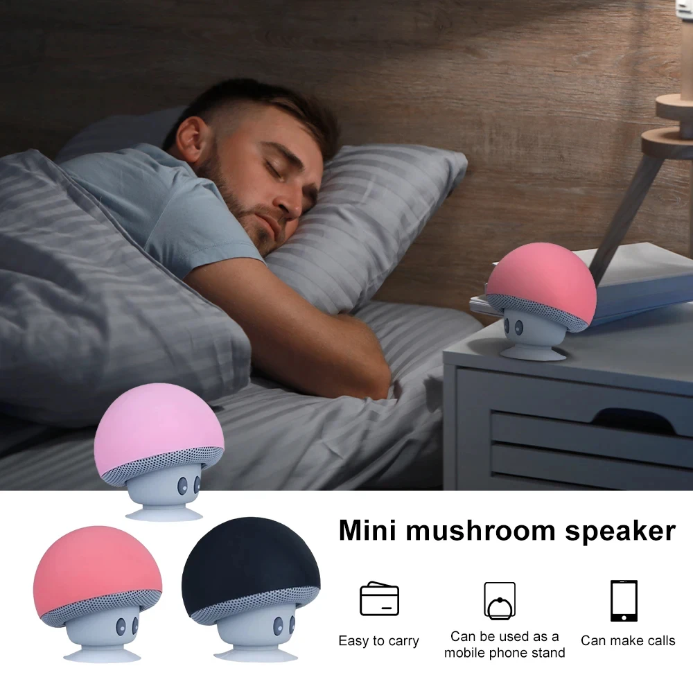 Mini Mushroom Bluetooth Speaker Creative Portable Smart Speaker for Phones Cross-border Cartoon Gift