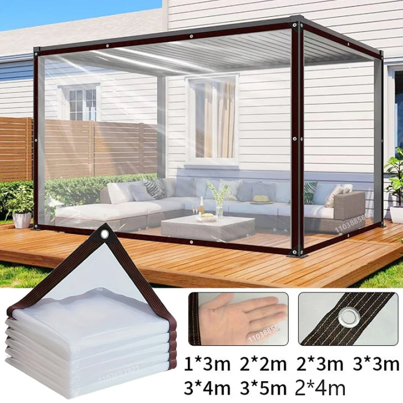 Transparent rainproof shading cloth tarpaulin Lightweight waterproof cover