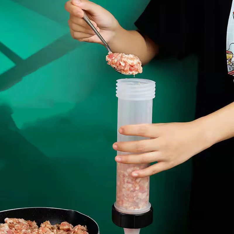 1Set Manual Sausage Stuffing Machine Homemade Sausage Stuffer Syringe Stuffer Gadgets Manual Meat Injector Tools