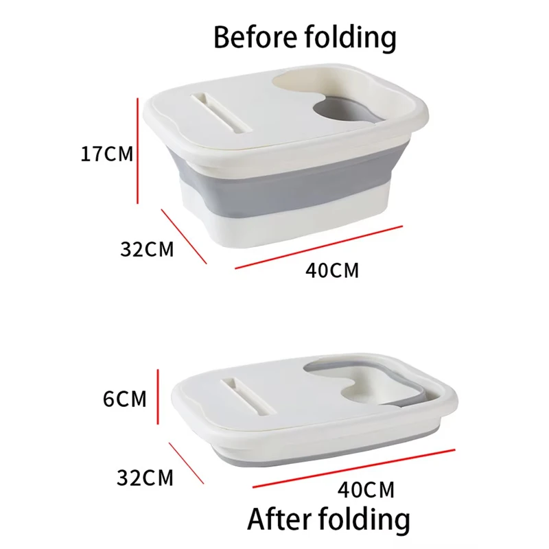 Foldable Footbath Massage Bucket Soaking Bucket Folding Basin Spa Foot Bath Household Sauna Bathtub Pedicure Bath Bathtub
