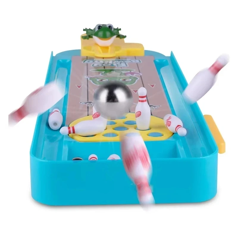 Board Game Toy Bowling Game Toy Mini Desktop Frog Bowling Game Toy Funny Indoor Parent-Child Interactive Table Sports Game Toy Bowling Educational Gift For Kids board game bowling game toy board game toy