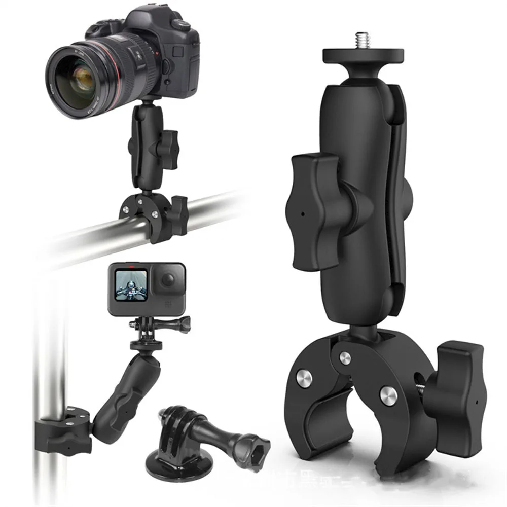 

New Magic Arm Clip Articulated Super Clamp with 360°Ball Head Stand for Canon Sony Photography Accessories Action Camera Bracket