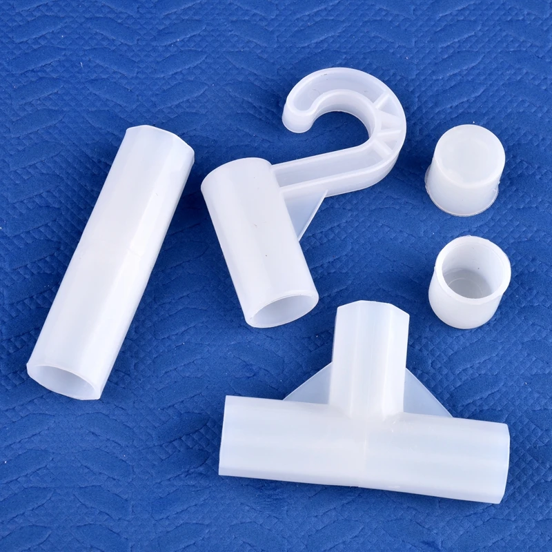 2-30Pcs Inner Dia 13mm Tee Four Way Joint Stand For Flowers Plant Support Connector Wardrobe Fittings Shelf DIY Garden Buildings plant support connector