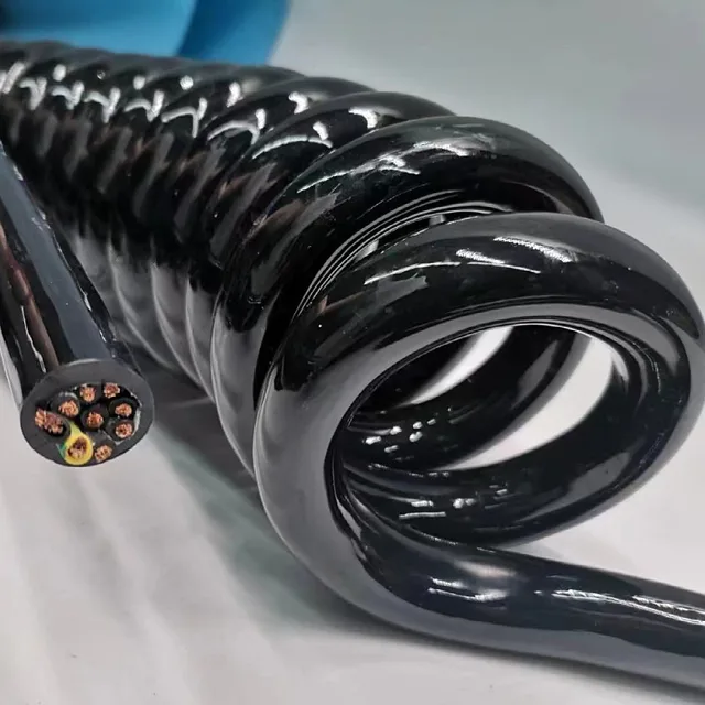 Espiral Enrollada Cable Espiral Blindado De 4 Núcleos, 26 AWG, Superficie Mate, Elástico, De 1 A 15 Metros, Cable Telescópico Espiral Alambre De Tensión(1 Meter
