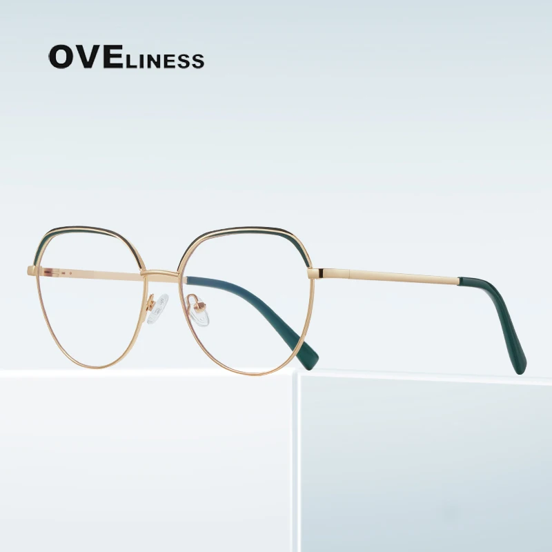 

2024 Presbyopic Glasses Luxury Women full metal Frame Anti Blue Light Eyeglasses frames Prescription Eyewear Diopter 0 To +4.0