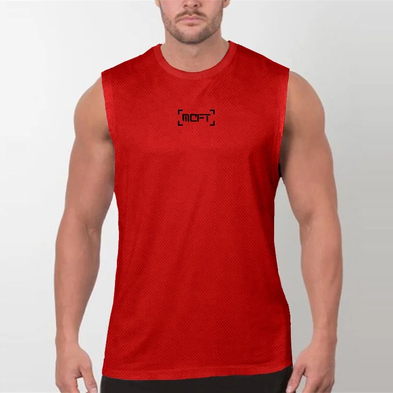 

Fashion Brand Men's Gym Running Casual Tank Top Mesh Muscle Four Seasons Singlets Regular Training Clothing Comfortable Vest