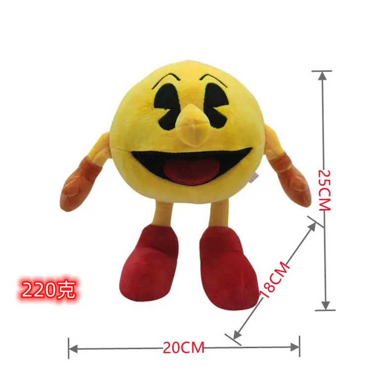 2023 Hot 25cm Pacing Man Pac-Ghosting Anime Cartoon Movie Plush Toys Cute Soft Stuffed Pillow toy Christmas Gift For Kids images - 6