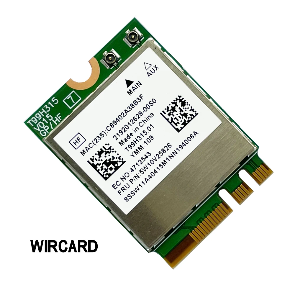 Placa de Rede sem Fio Wifi Adaptador Mu-mimo para Laptop Lenovo 6e Mt7922 2400mbps 2.4g 5g 6g 802.11ax M.2 Bluetooth 5.2 - Imagem 4