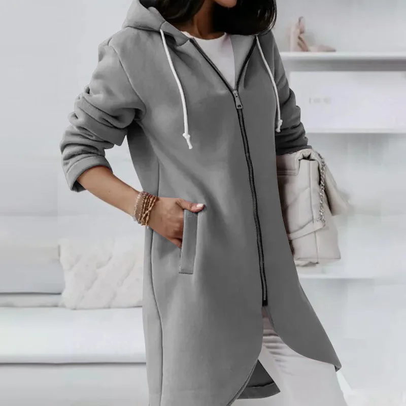 Oversized Zip-Up Streetwear Hoodie Women