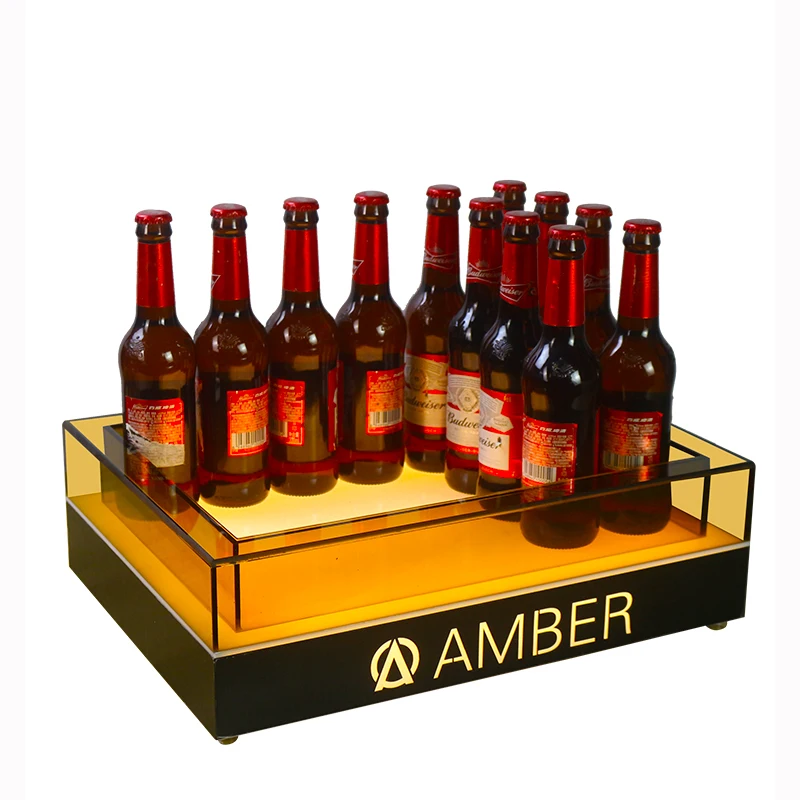 LED double-layer brown ice bucket KTV champagne bucket bar nightclub dedicated beer red wine box