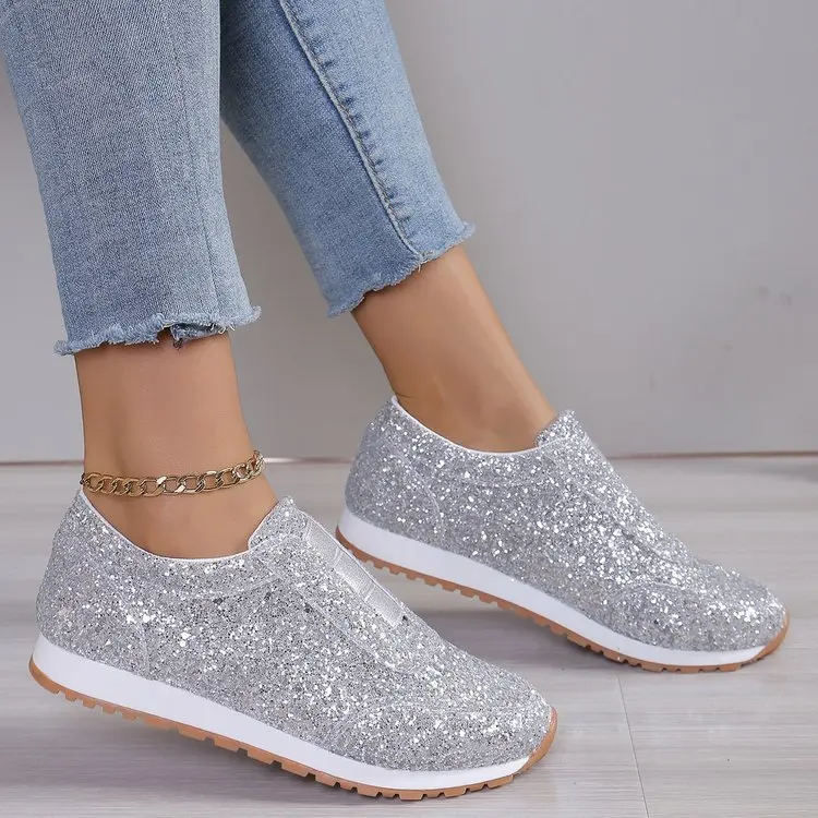 Bequeme Goldene Leichte Walking Toning Schuhe Für Damen_voghion.com