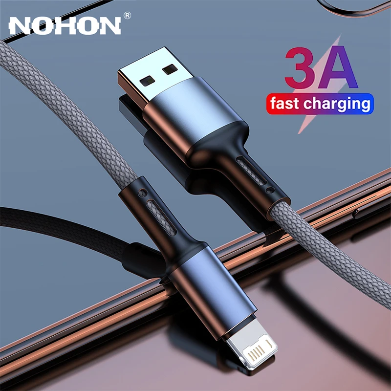 3A Fast Charge USB Cable For iPhone 13 12 11 Pro X Max 6 7 8 Plus iPad