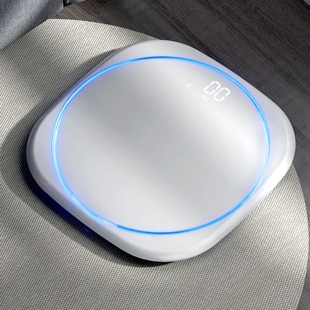 LED Definition Night Vision Electronic Scale 360 Degree Arc Light Household Fat Analyzer Intelligent Human Body_voghion.com