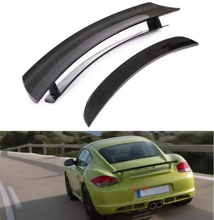 

Hot! Spoiler For Porsche 987 Cayman 2005-2012 Tail Trunk Wing Lip Spoilers Real Carbon Fiber