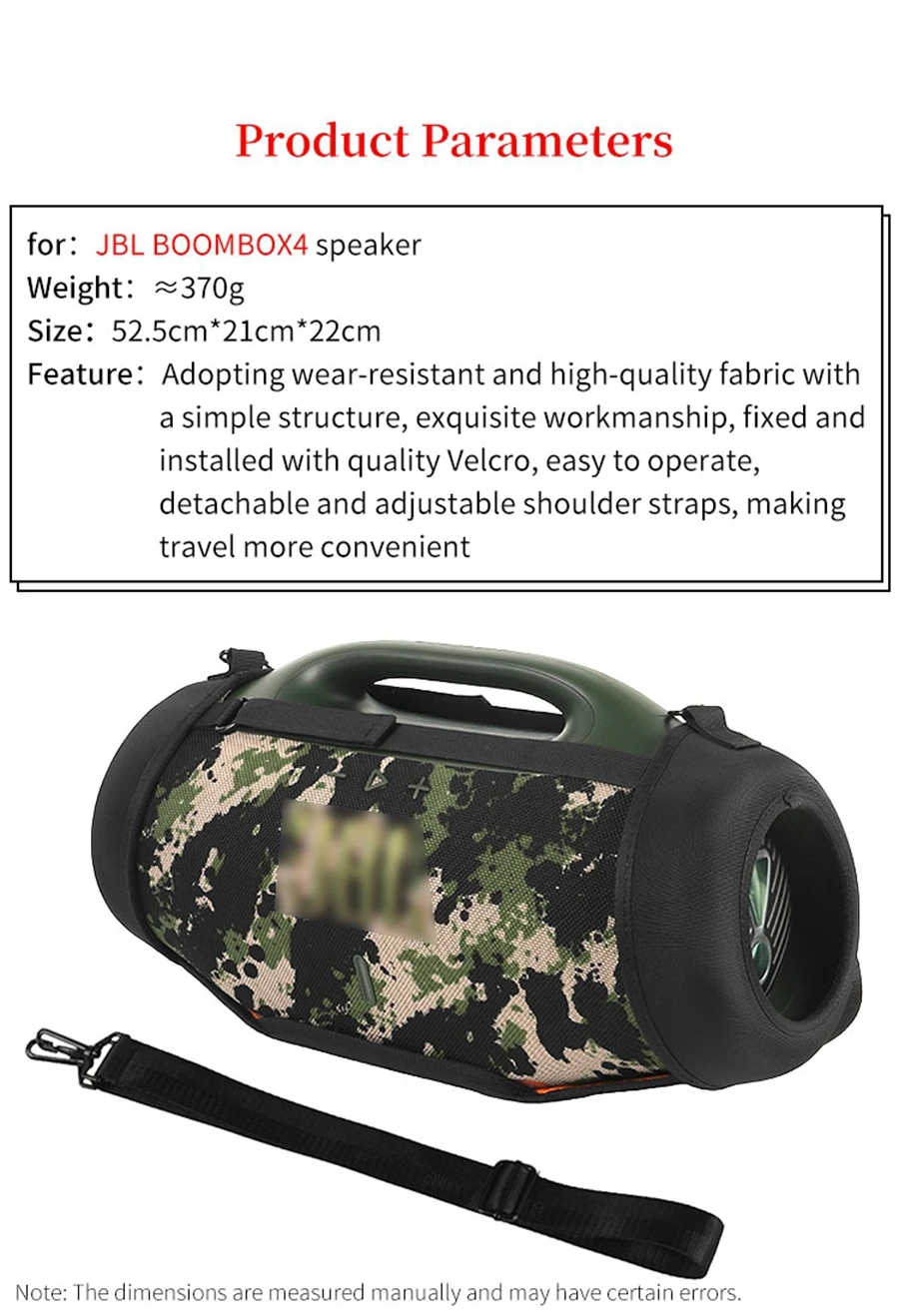 for JBL BOOMBOX4 Portable Speaker Case for BOOMBOX 4 Protective Cover Outdoors Hard Travel Carrying Case