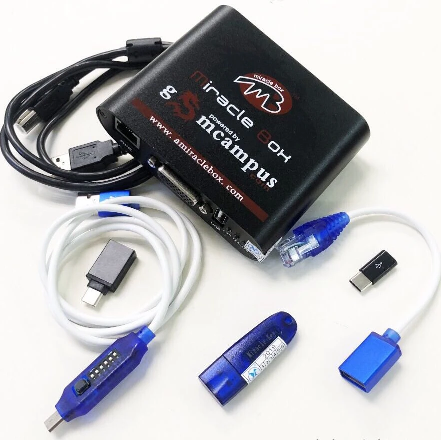 

Black Miraclebox Device Box for Unlock Flash Matel Telecommunication Miracle Box with Keychain