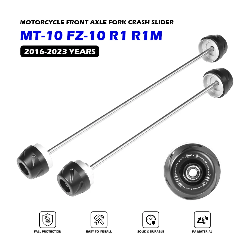 

MT10 FZ10 R1 R1M защита колеса от столкновений для YAMAHA 2015 ~ 2023 Передняя Задняя ось вилки слайдеры аксессуары