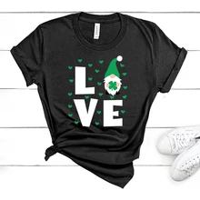 

Summer 90 ’s Love Print Cotton Clothing Women's T-Shirt Harajuku Saint Patrick's Day Graphic Clothing Women's Top,Drop Ship