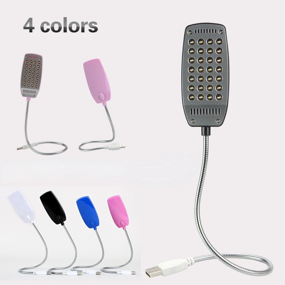 USB LED Book Light 28 LEDs Adjustable Table Lamp USB Charging Flexible Reading Book Lights For Bedrrom Study Lightings led light night light book light