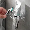 Self-adhesive Wall Mount Toothpaste Dispenser Toothbrush Holder Storage Squeezer Shaver Holder Bathroom Shelves 1
