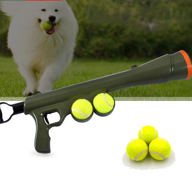 Dog Ball Launcher Interactive Ball Thrower Dog Toys Load & Launch Tennis Balls for Dogs to Fetch