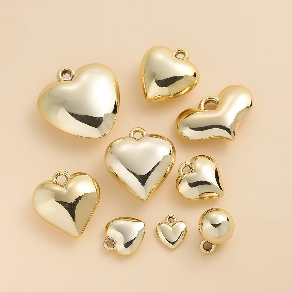 2 teile/los CCB Große Herz Form Anhänger Charms für DIY Ohrring Halskette Armband Schmuck Machen Zubehör Liefert – Detail 3