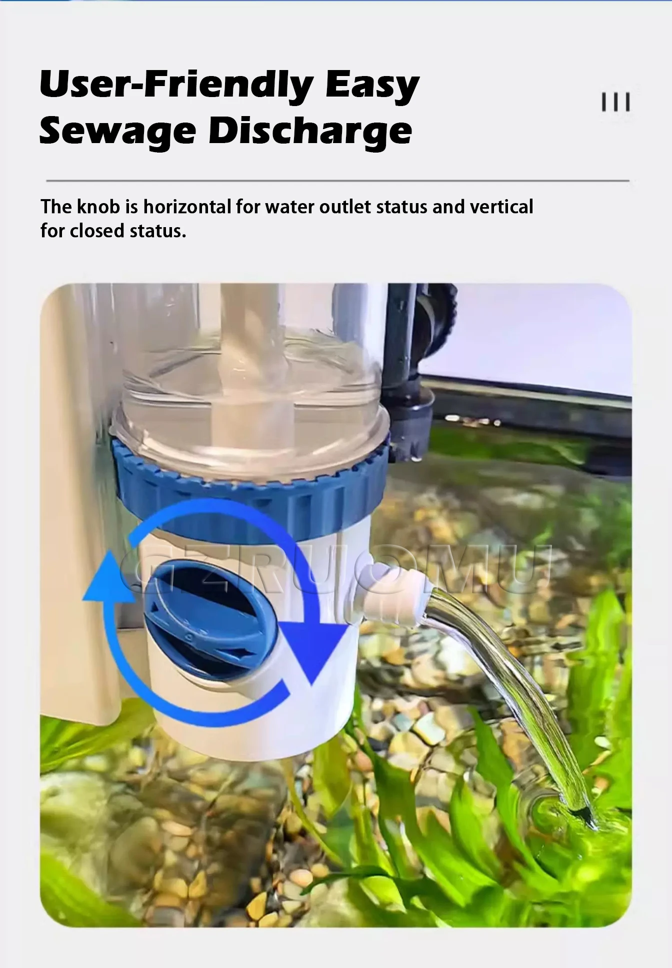 New 3 in 1 Fish Tank Filter YBF-500 Oxygen Filtration Integrated Machine Water P
