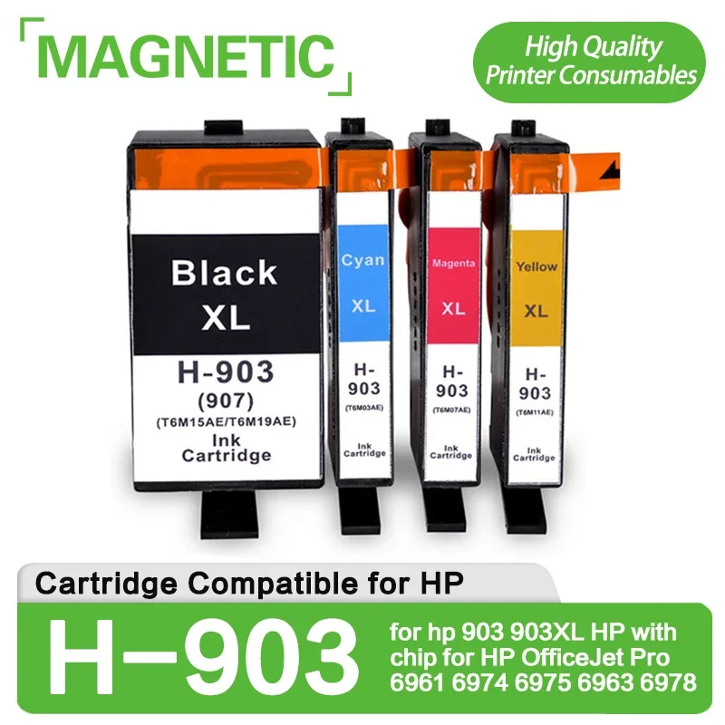 Refill For Hp 903 904 905 Refillable Ink Cartridge Permanent Chip