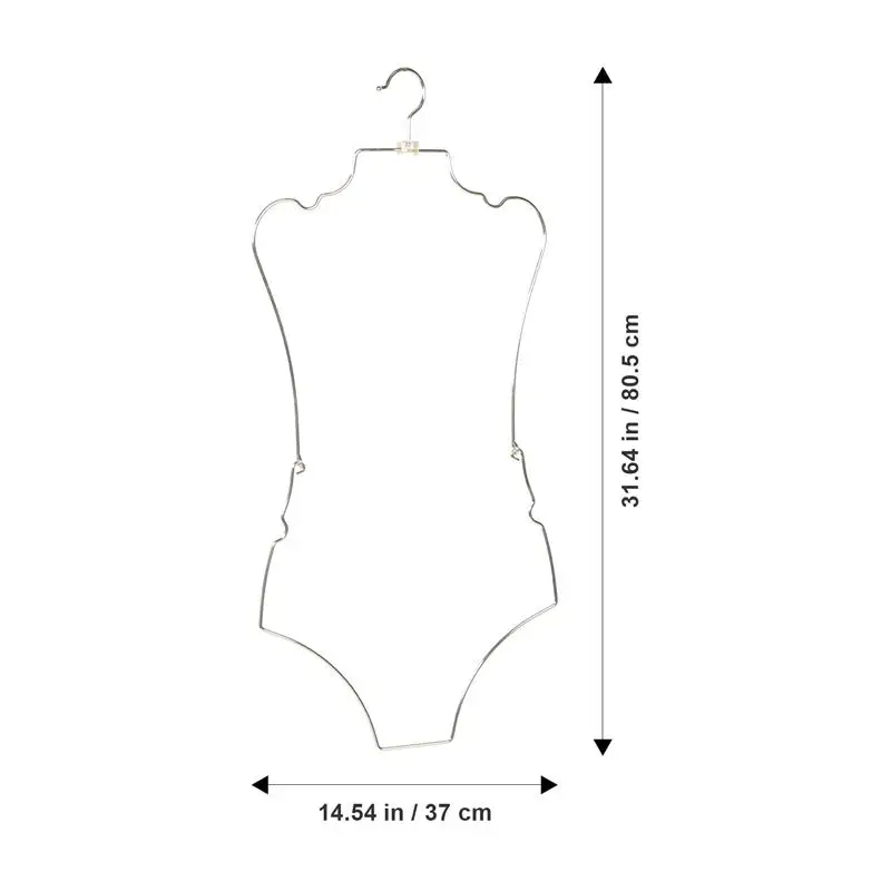 Bikini Swimsuit Hanger Body Shape Lingerie Hanger Foldable Swimwear Bathing Suit Hanging Rack Closet Organizer