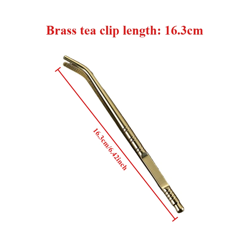 Brass Tongs for Tea Toast Bagel Bacon Pure Copper Sugar Ice Clip Heat Resistant Durable Cooking Utensils Teaware Accessories