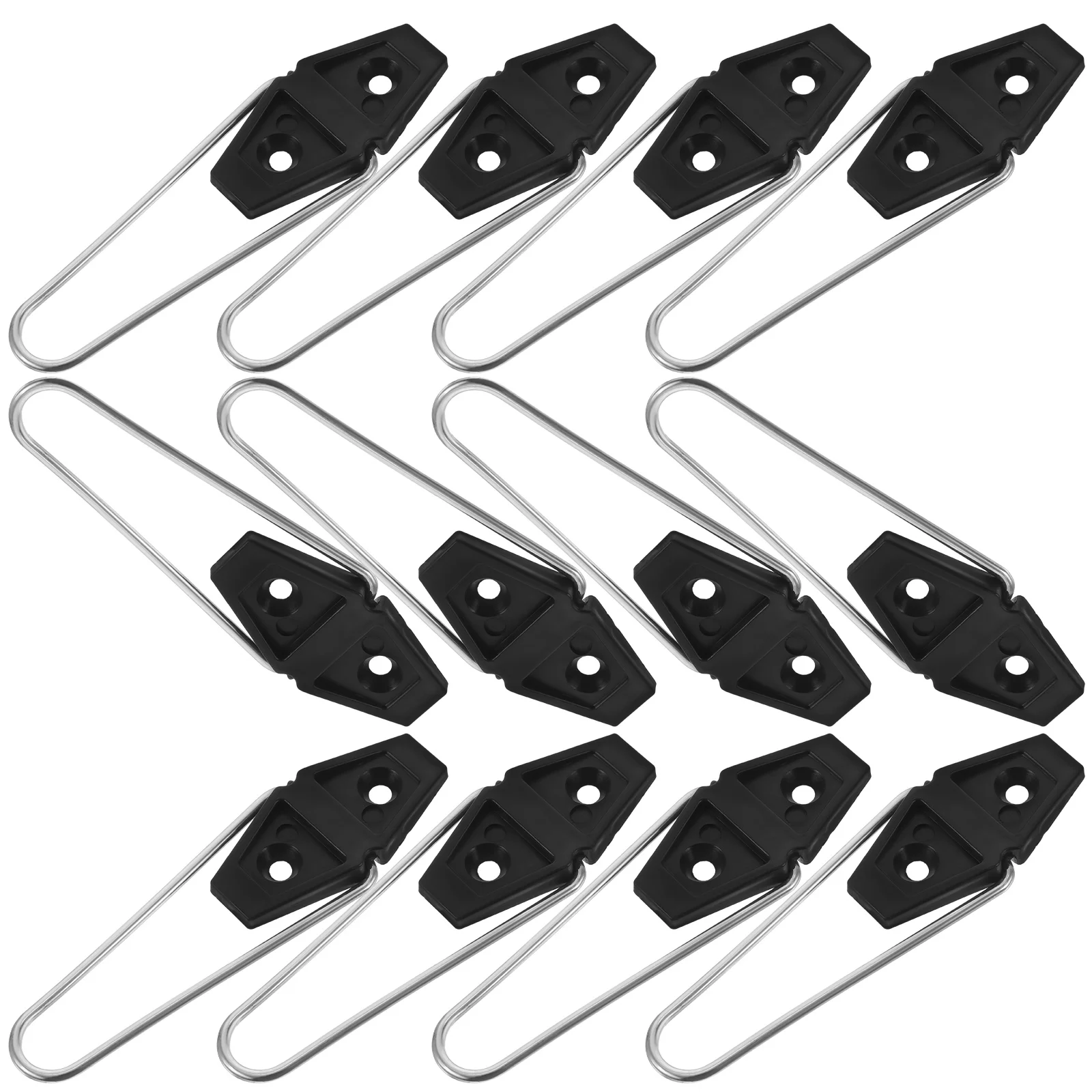SEWACC 40 Pezzi Supporti Posteriori Per Cornici In Plastica Nera - Cavalletti Da Tavolo Regolabili Per Foto E Quadri - Dimensioni 13,5x4x3 Cm