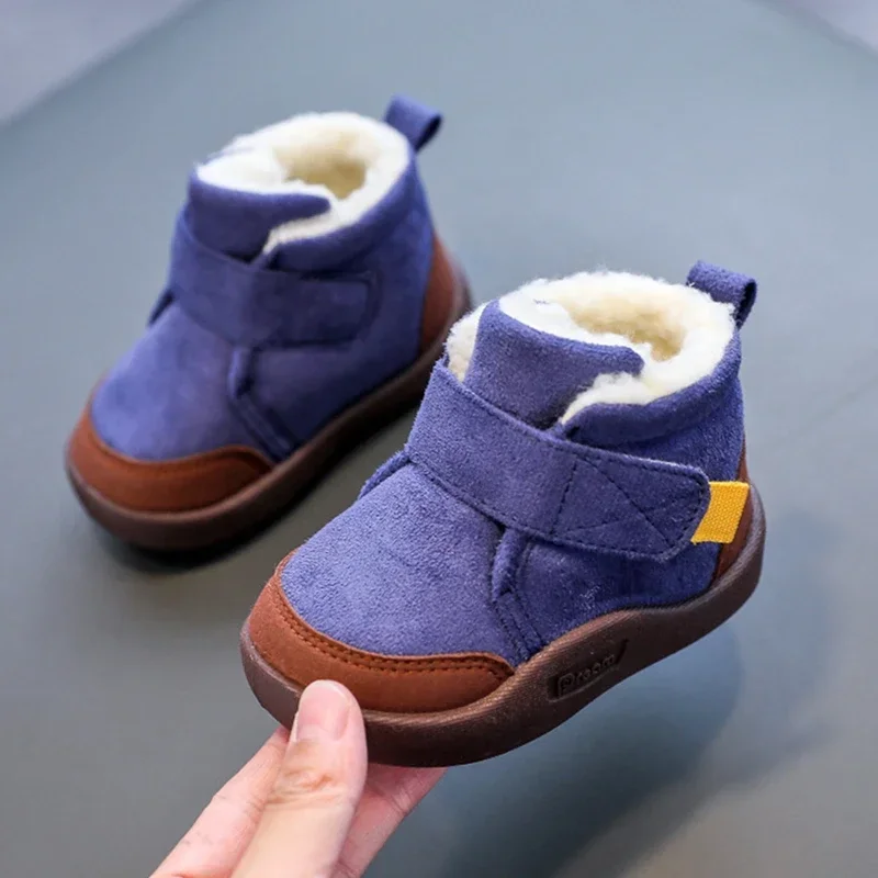 

Toddler Baby Boots Winter Boys Girl Warm Baby Snow Boots Plush Soft Bottom Infant Shoes Newborn Baby Outdoor Sneakers Kids Shoes