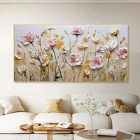 Mintura,100% Handpainted 3D Knife Flower Oil Painting on Canvas,Modern Home Decor,Wall Art Picture,Abstract Texture Large Poster 5
