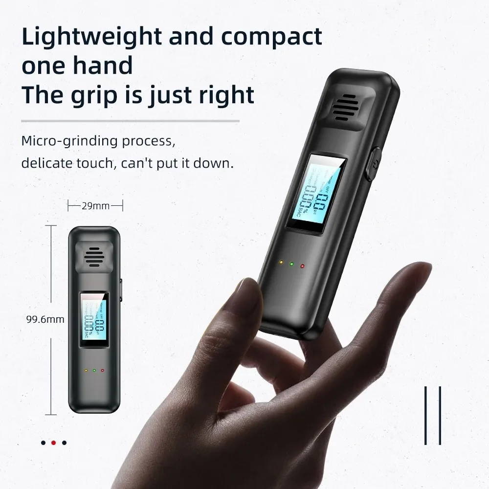 Portable Breathalyzer Professional Breath Alcohol Tester LED Screen Display Alcoholmeter Diagnostic Tool