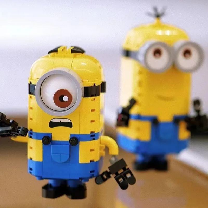 Minionsed Building Blocks Model Toy Anime Cartoon Minionsed Building Blocks Desktop Decoration Ornaments For Kid Birthday Gift